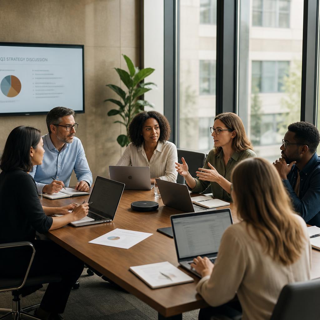 Tournament Team collaborating in a boardroom